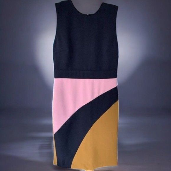 Ann Taylor Ann Taylor Midnight Navy Color Block Sleeveless Sheath 0 Size XS / US 0-2 / IT 36-38 - 11 Thumbnail