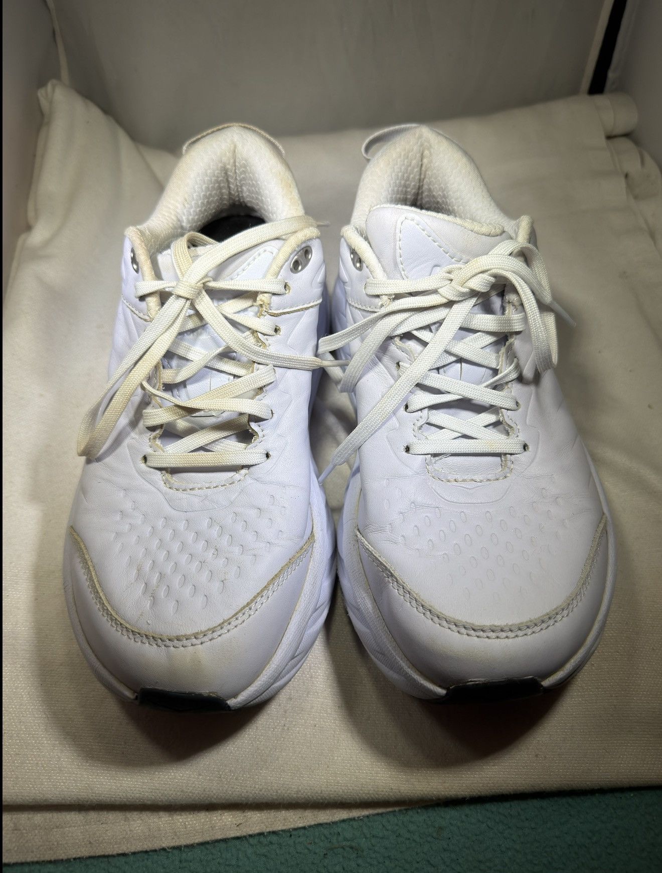 Hoka PreOwned Hoka Bondi SR Running Shoes Women's 9 White Leather Size US 9 / IT 39 - 2 Thumbnail