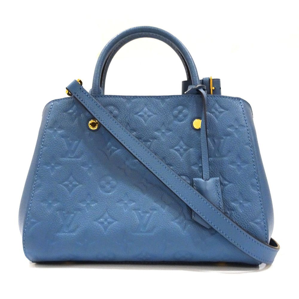 Louis Vuitton Montaigne BB Shoulder Bag Empreinte Blue