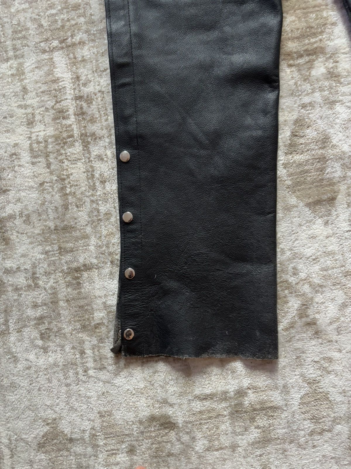 Vintage Vintage black real leather chaps Size US 31 - 7 Thumbnail