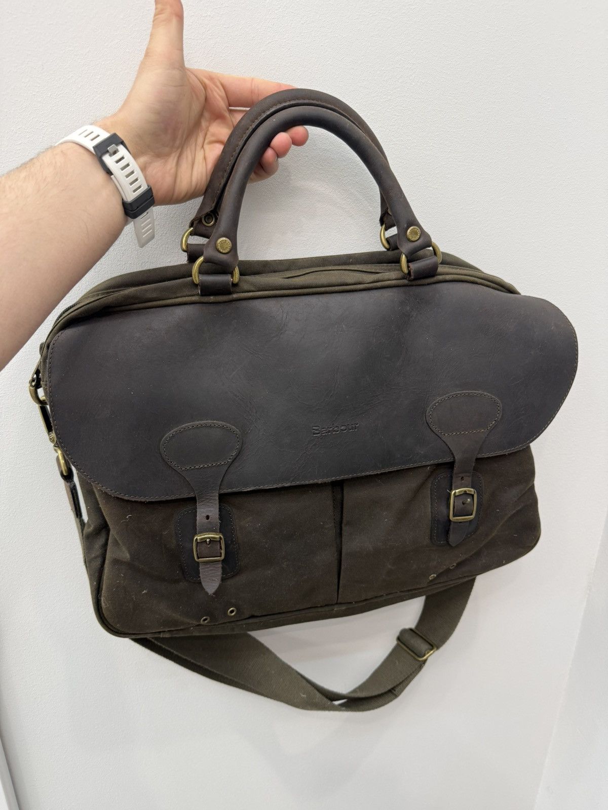 Barbour Barbour Wax Leather Shoulder Bag Size ONE SIZE - 2 Thumbnail
