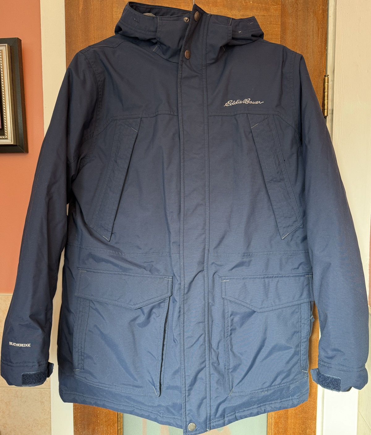 Eddie Bauer Eddie Bauer Men’s Navy Premium DOWN Hooded Weatheredge Parka Size US L / EU 52-54 / 3 - 1 Thumbnail