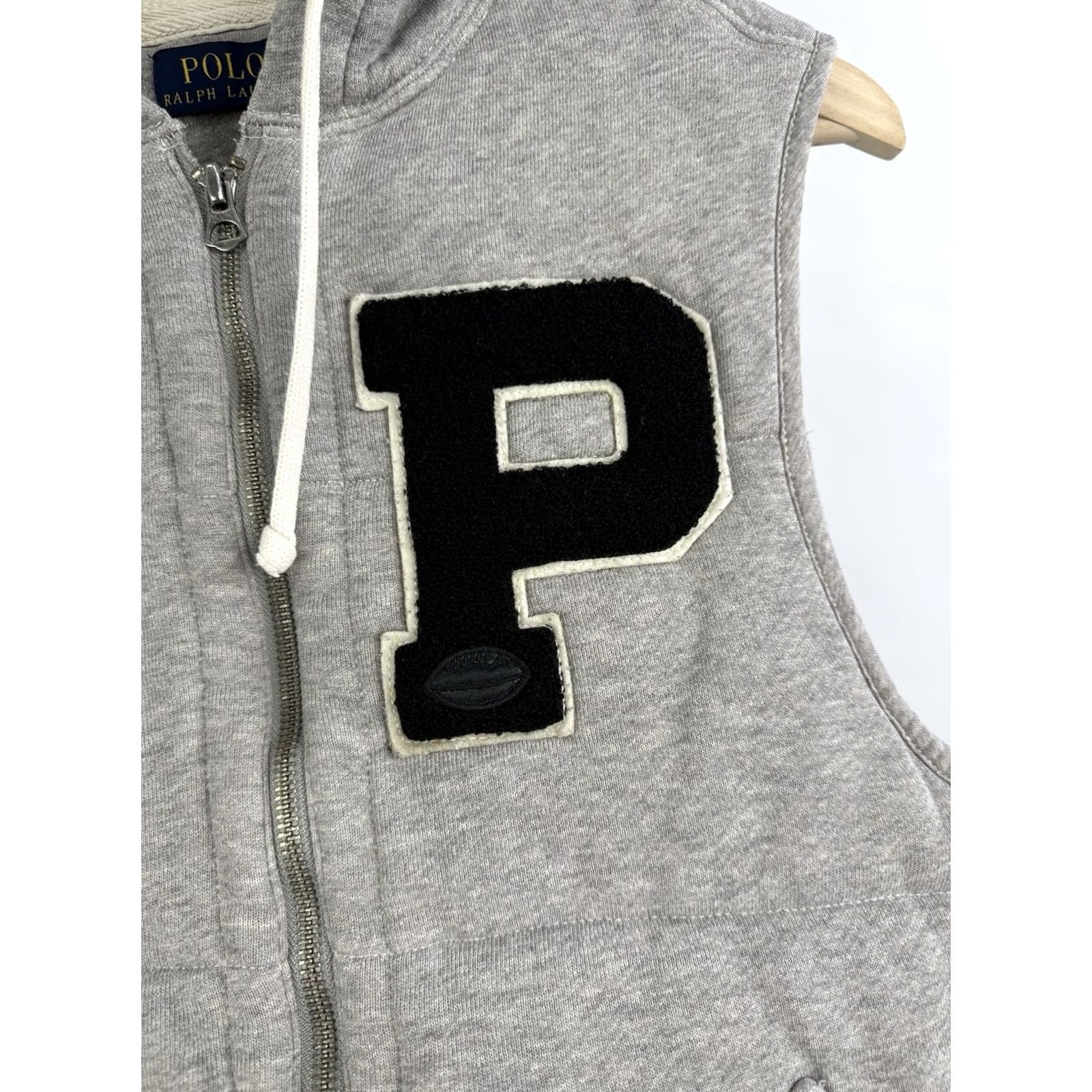 Ralph Lauren Ralph Lauren Vest Mens S Gray Retro Y2K Varsity Style P Vest Big Varsity Style Hype Rare Old School Size US S / EU 44-46 / 1 - 7 Thumbnail