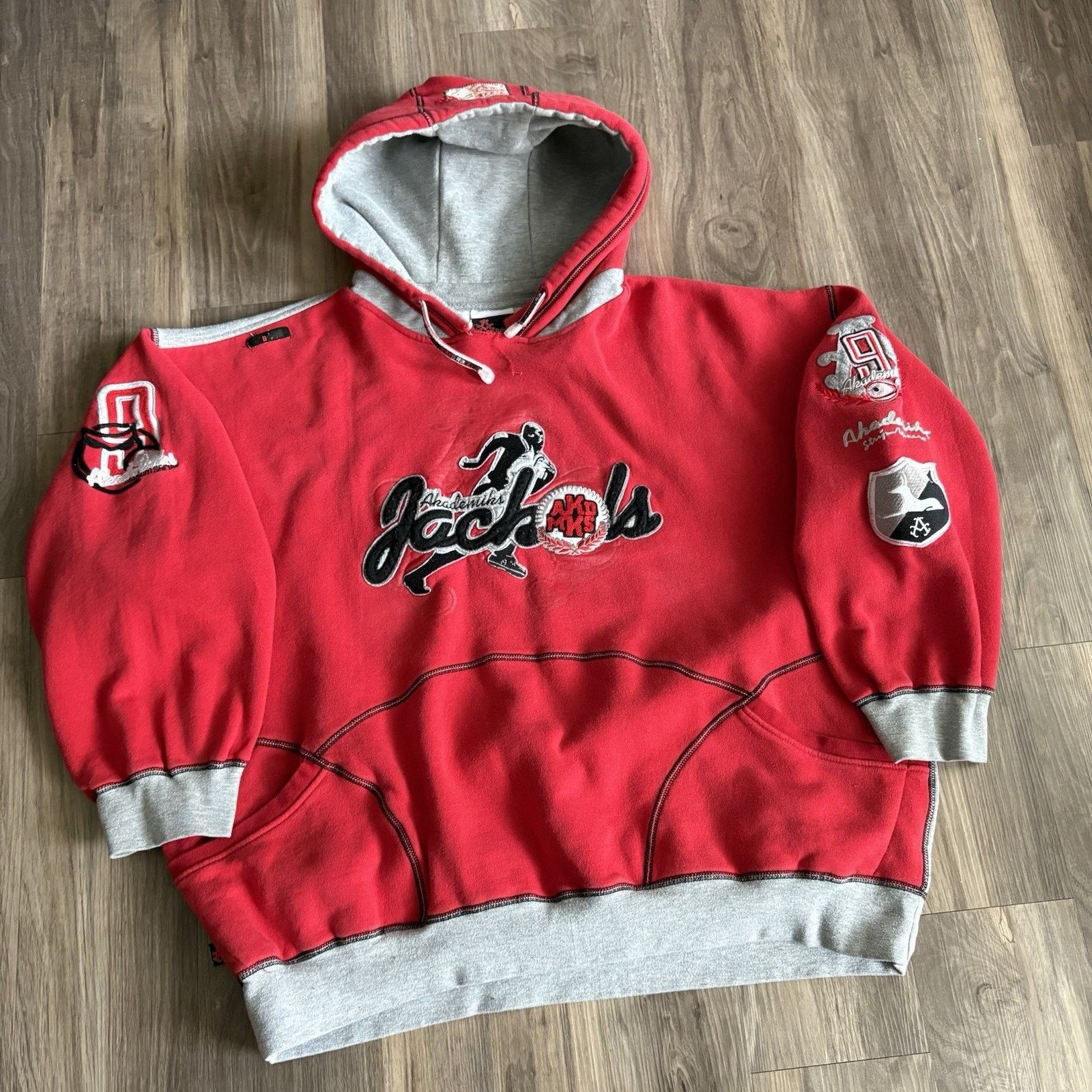 Akademiks × Vintage Vintage Akademiks Hoodie Size XXL Red Football Varsity Y2K Size US XXL / EU 58 / 5 - 3 Thumbnail