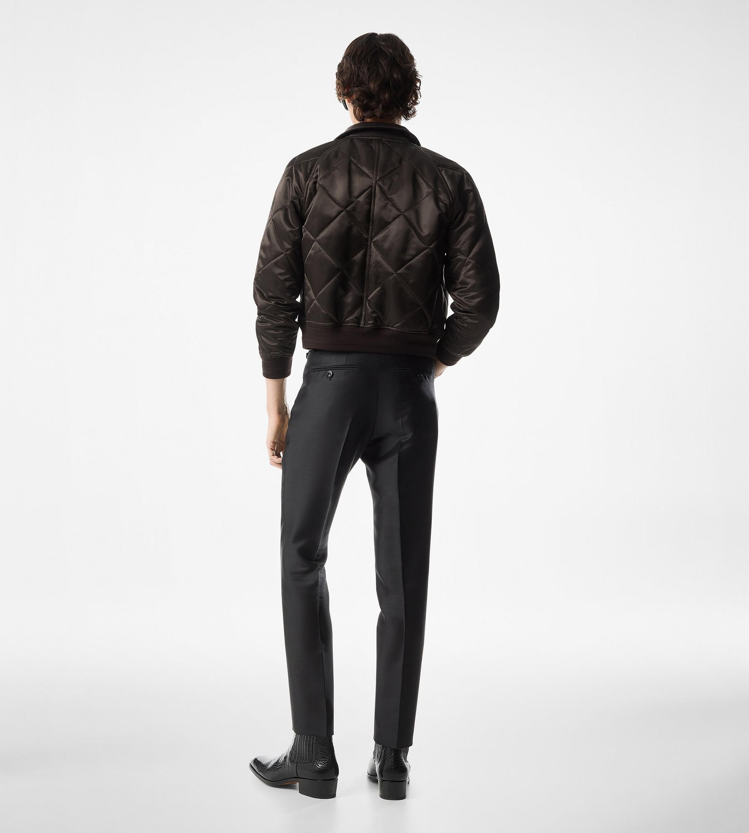 Tom Ford o1w1db10125 OBQ003 Quilted Satin Raglan Blouson Jacket Brown Size US L / EU 52-54 / 3 - 2 Thumbnail