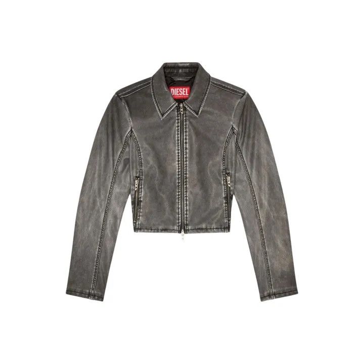 Diesel Diesel Black Zip-Up Long Sleeve Jacket 0079 Size S / US 4 / IT 40 - 1 Thumbnail
