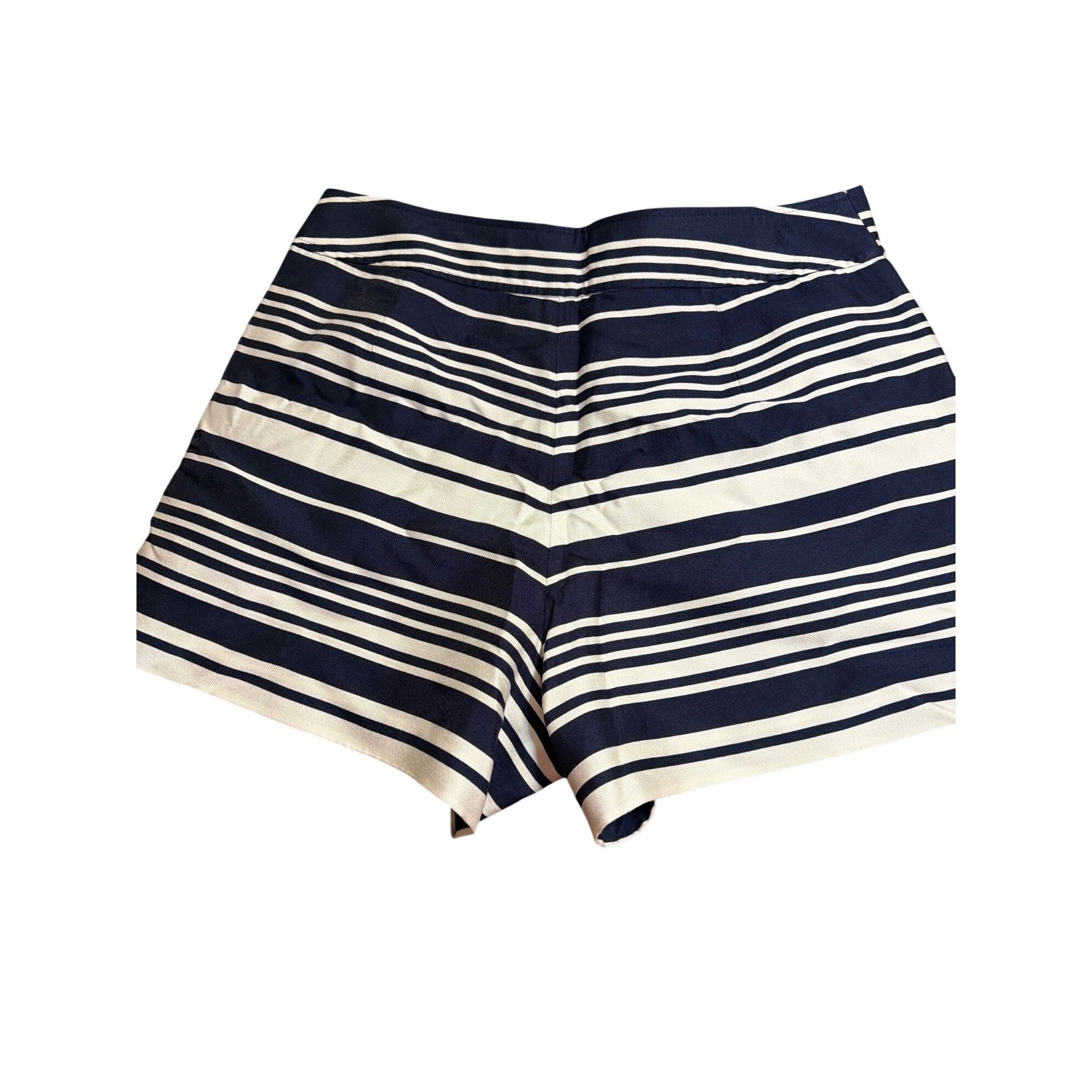 J.Crew J.Crew High Rise Sailor Shorts Blue White Striped Gold Tone Size 32" / US 10 / IT 46 - 3 Thumbnail
