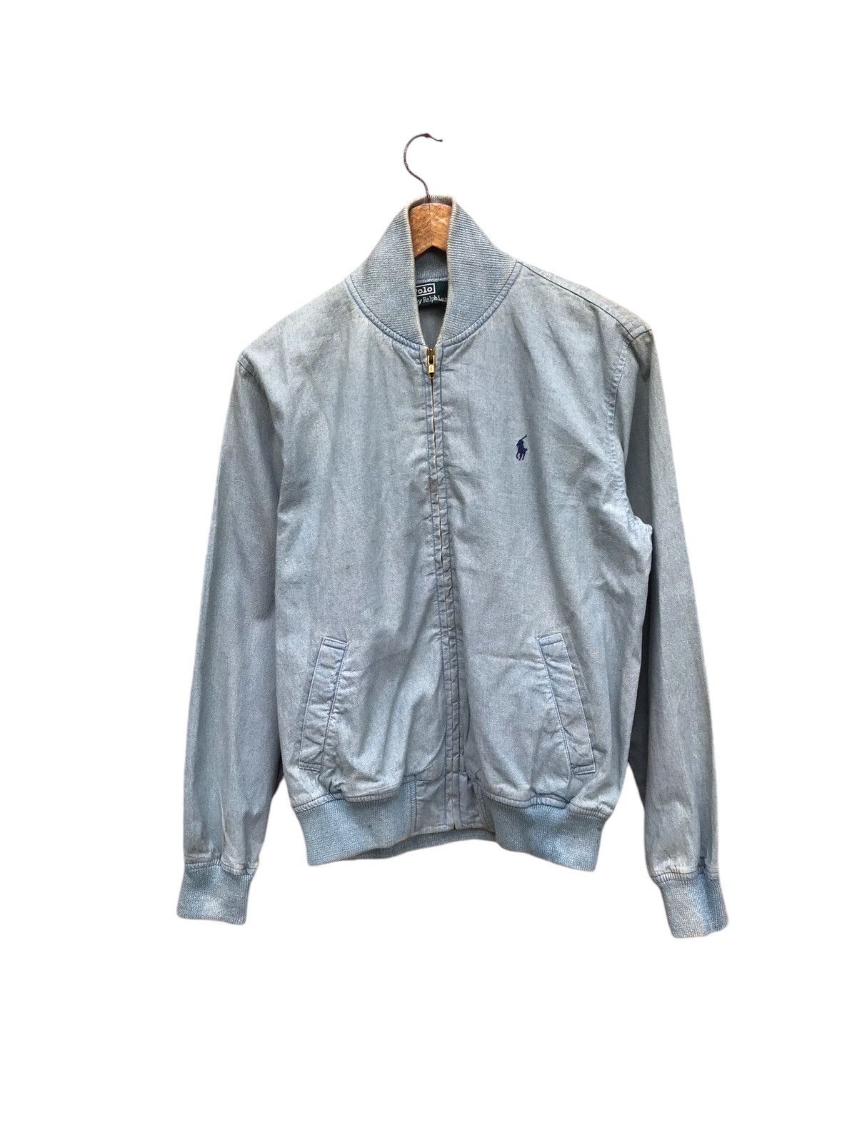 Polo Ralph Lauren × Vintage RARE VINTAGE POLO RALPH LAUREN BOMBER DENIM JACKET Size US S / EU 44-46 / 1 - 1 Thumbnail