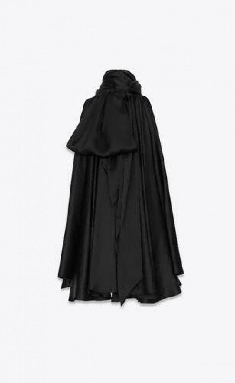 Saint Laurent Paris o1s1wg111124 780292 Lavallière-Neck Top in Silk Satin Size US XS / EU 42 / 0 - 1 Thumbnail