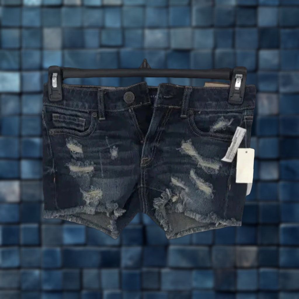 Vintage VINTAGE Aeropostale Distressed Blue Denim Cut-Off Shorts Women’s 0 Jeans Denim Shorts Size 25" / US 0 / IT 36 - 1 Thumbnail