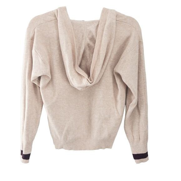Anthropologie Moth Seward Pink V-Neck Hooded Top Size XS / US 0-2 / IT 36-38 - 8 Thumbnail