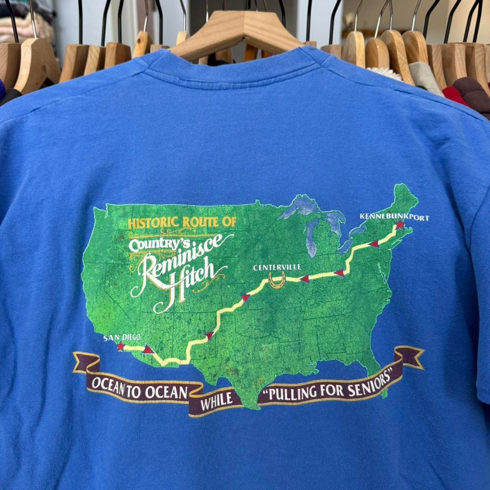 Fruit Of The Loom Vintage 90s Country's Reminisce Hitch T-Shirt Size US L / EU 52-54 / 3 - 8 Thumbnail