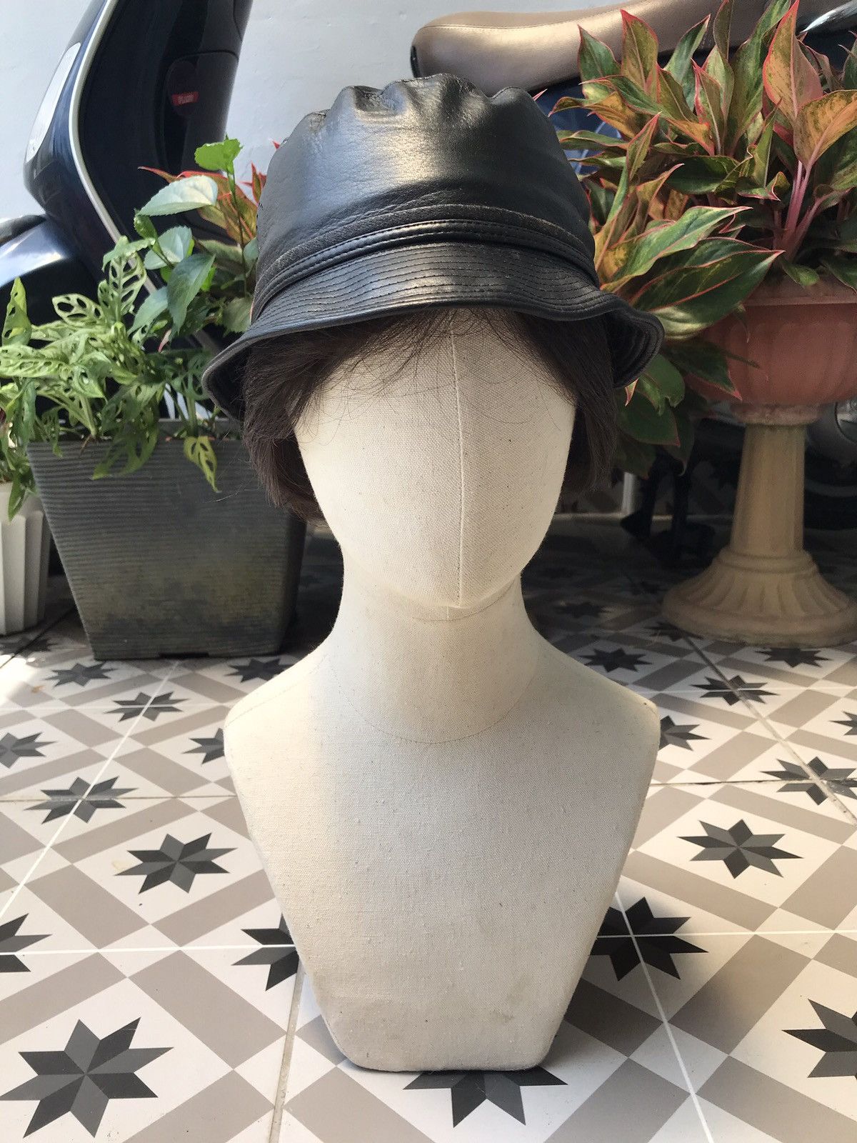 Japanese Brand × Vintage VINTAGE LEATHER BUCKET HAT BY MATSUI 🇯🇵 Size ONE SIZE - 14 Thumbnail