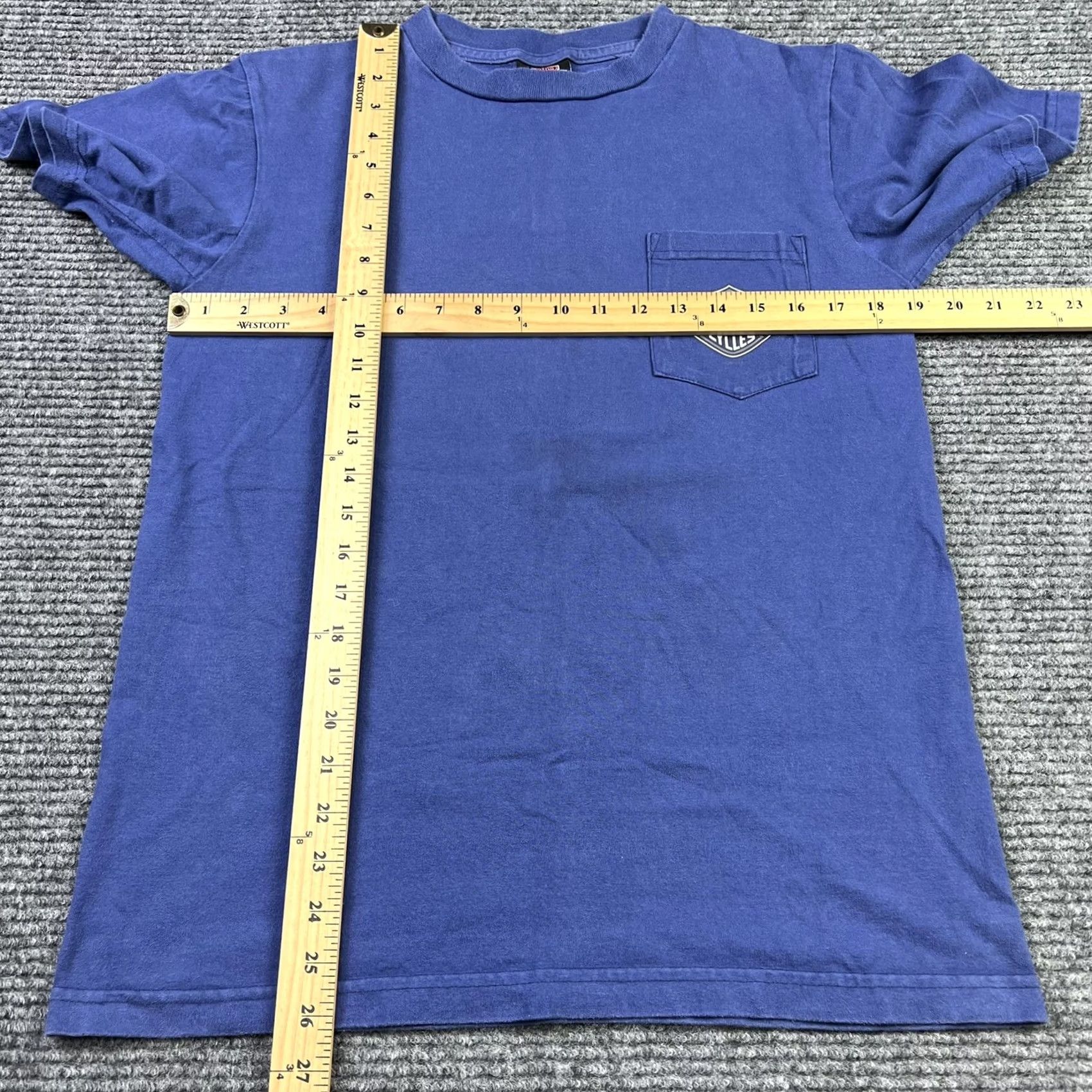 Harley Davidson VINTAGE Harley-Davidson Wilmington NC Graphic T-Shirt Mens M Blue 100% Cotton Logo Pocket Double-Sided Size US M / EU 48-50 / 2 - 4 Thumbnail