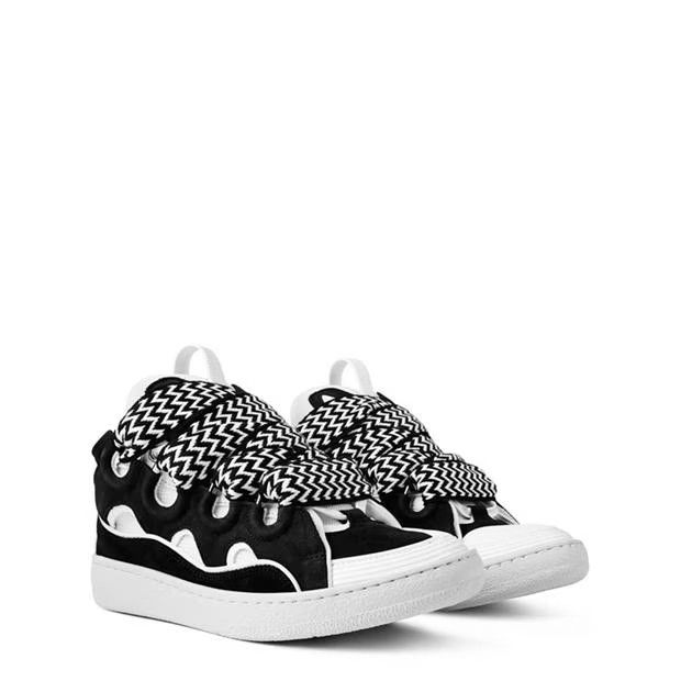 Lanvin o1g2r1mq1024 Curb Sneakers in White & Black Size US 10 / IT 40 - 3 Thumbnail