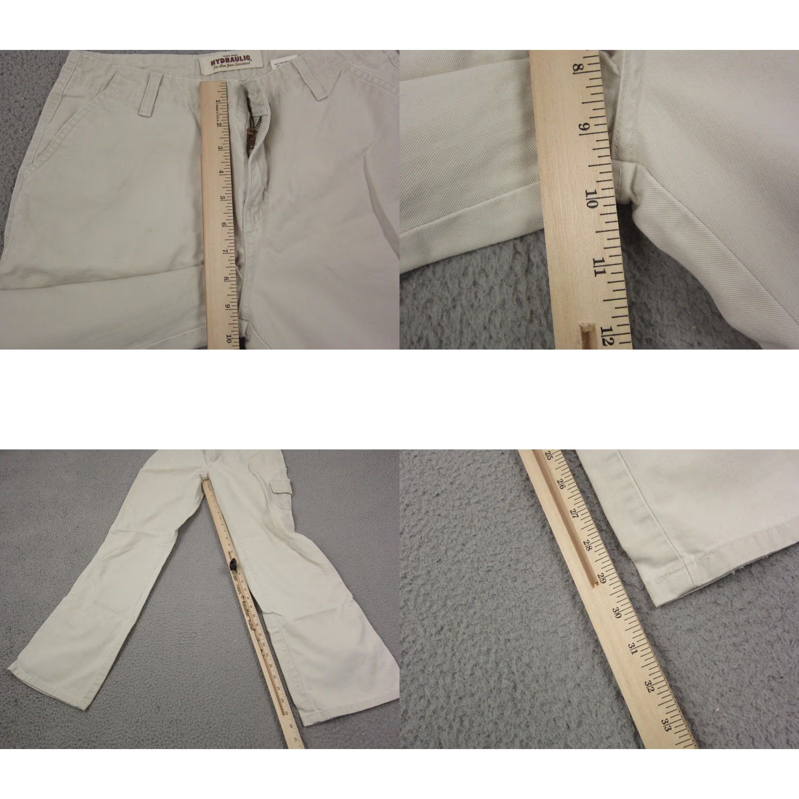 Vintage Vintage Hydraulic Pants Womens 5/6 Beige Cargo Trousers Utility Pocket Wide Leg Size 27" / US 4 / IT 40 - 9 Thumbnail
