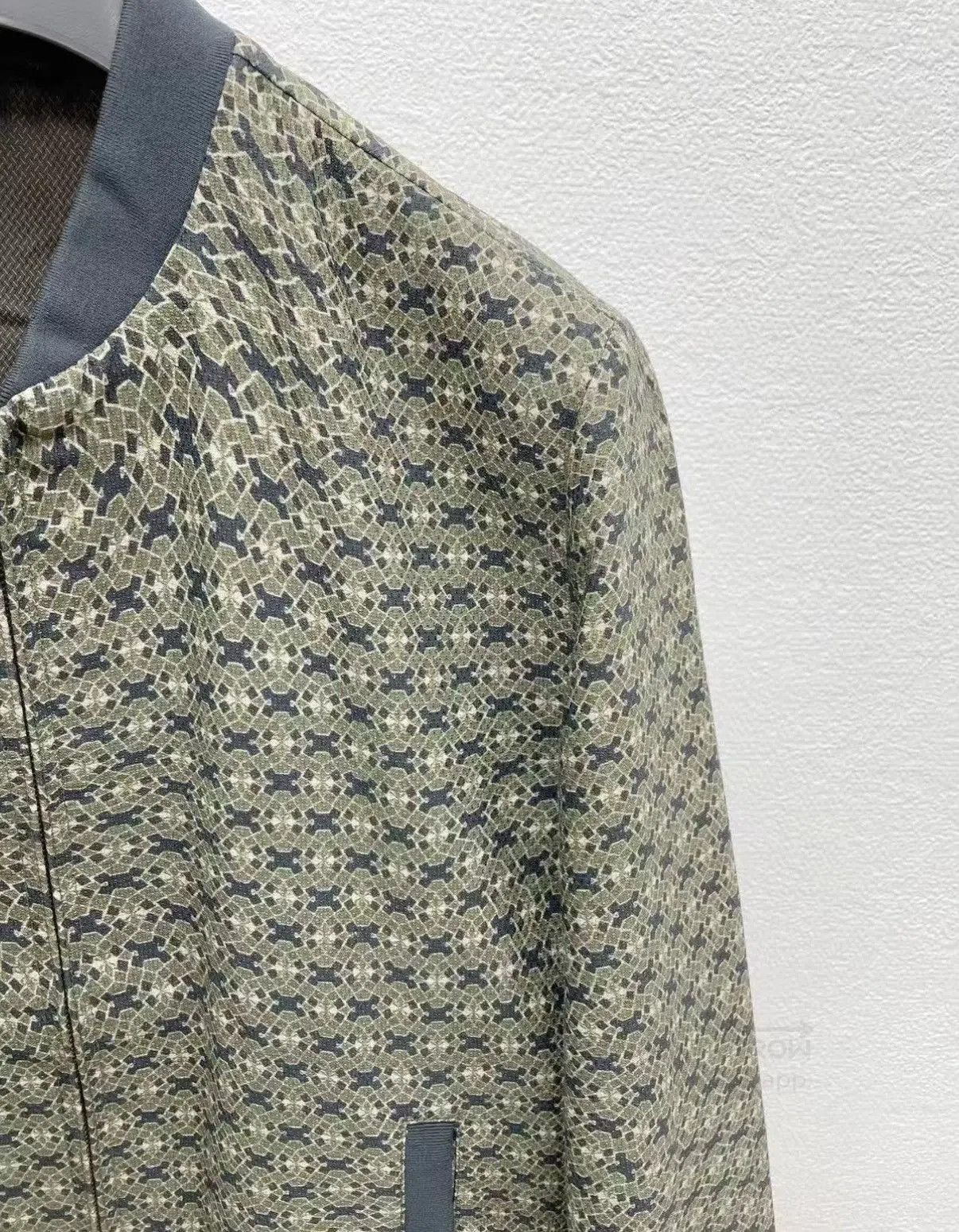 Dolce & Gabbana Green Patterned Bomber Jacket Size S. Size US S / EU 44-46 / 1 - 3 Thumbnail