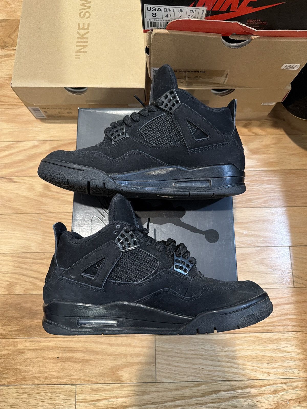 Nike Air Jordan 4 Retro 'Black Cat' 2020 Size US 8 / EU 41 - 2 Thumbnail