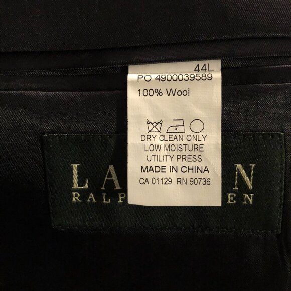 Ralph Lauren ralph lauren men's new wool 2pc suit size:44L pants:38/32 Size 44L - 9 Thumbnail