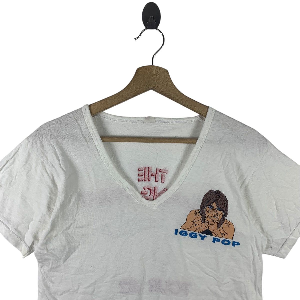 Band Tees × Vintage Vintage 80s IGGY POP V neck tour 1982 band tees Size US XS / EU 42 / 0 - 2 Thumbnail