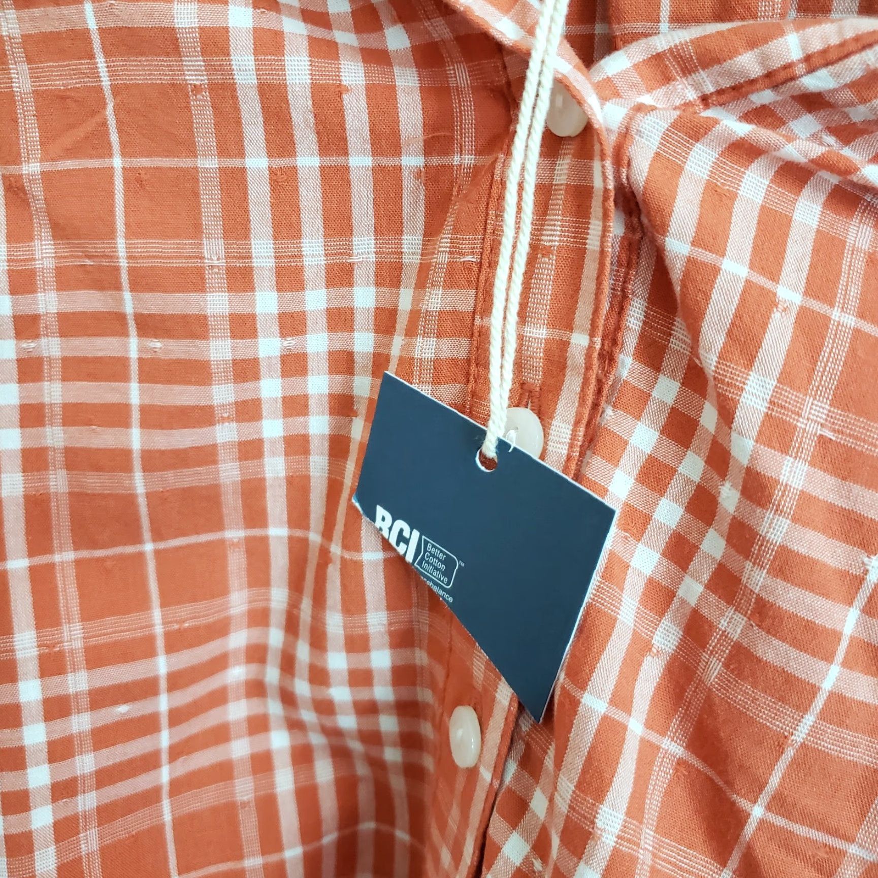 Vintage Universal Thread Womens Top Blouse Long Sleeve Orange Plaid Cotton Blend Size L Size L / US 10 / IT 46 - 7 Thumbnail