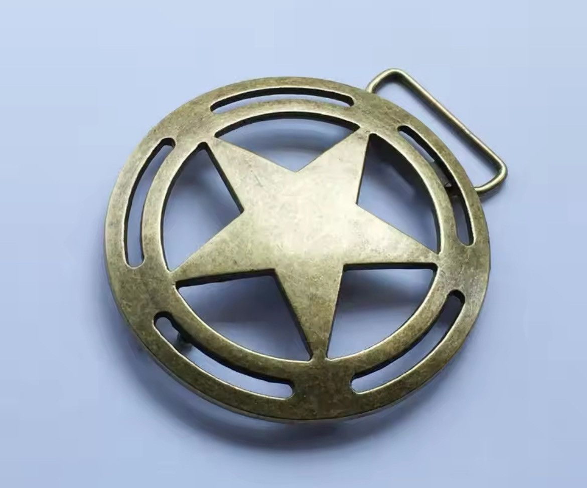 Other Bronze Star Metal Belt Buckle (No Belt) Size ONE SIZE - 2 Thumbnail