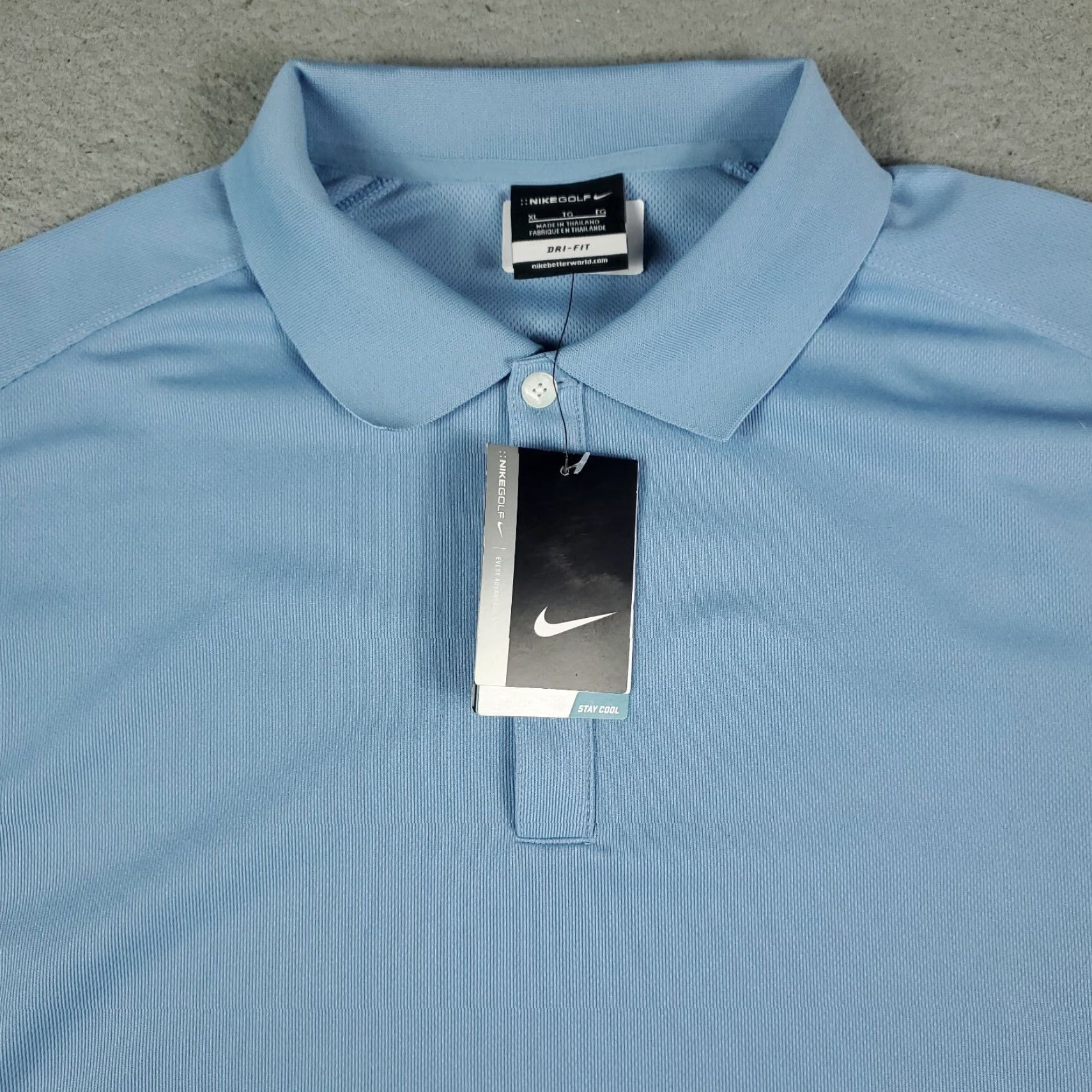 Nike Nike Polo Shirt Mens XL Blue Swoosh Dri-Fit Golf Casual Short Sleeve Polo Shirt Nike Golf Men XL Blue Size US XL / EU 56 / 4 - 2 Thumbnail