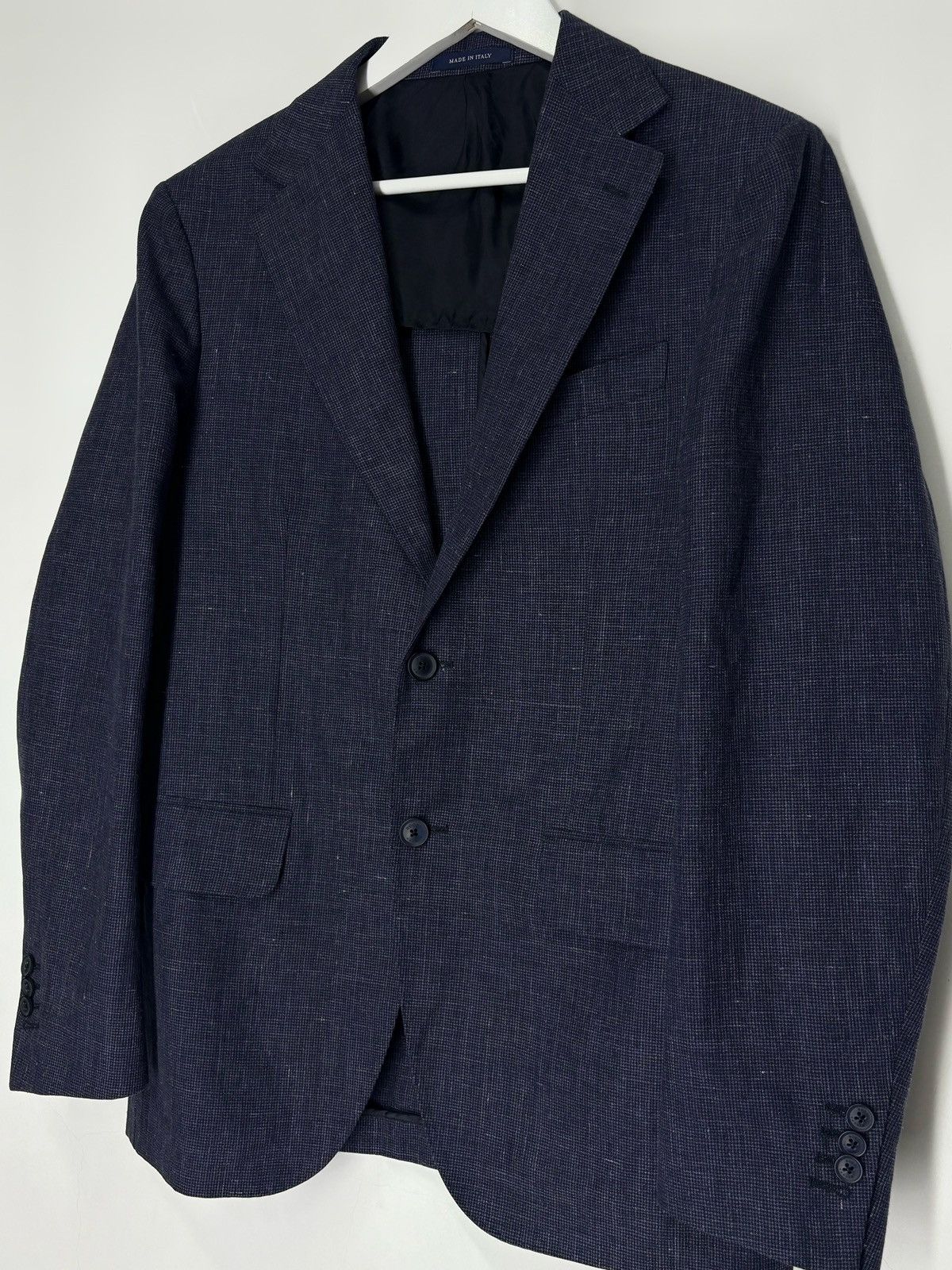 Boggi Boggi Linen Wool Blue Blazer Jacket Men’s 48R Size 48R - 3 Thumbnail