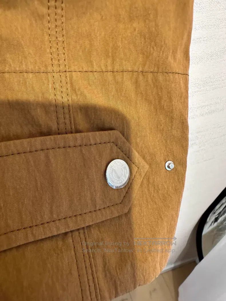 Hermes Hermes 26 Spring/Summer Caramel Color Trench Coat Size XXS / US 00 / IT 34 - 2 Thumbnail