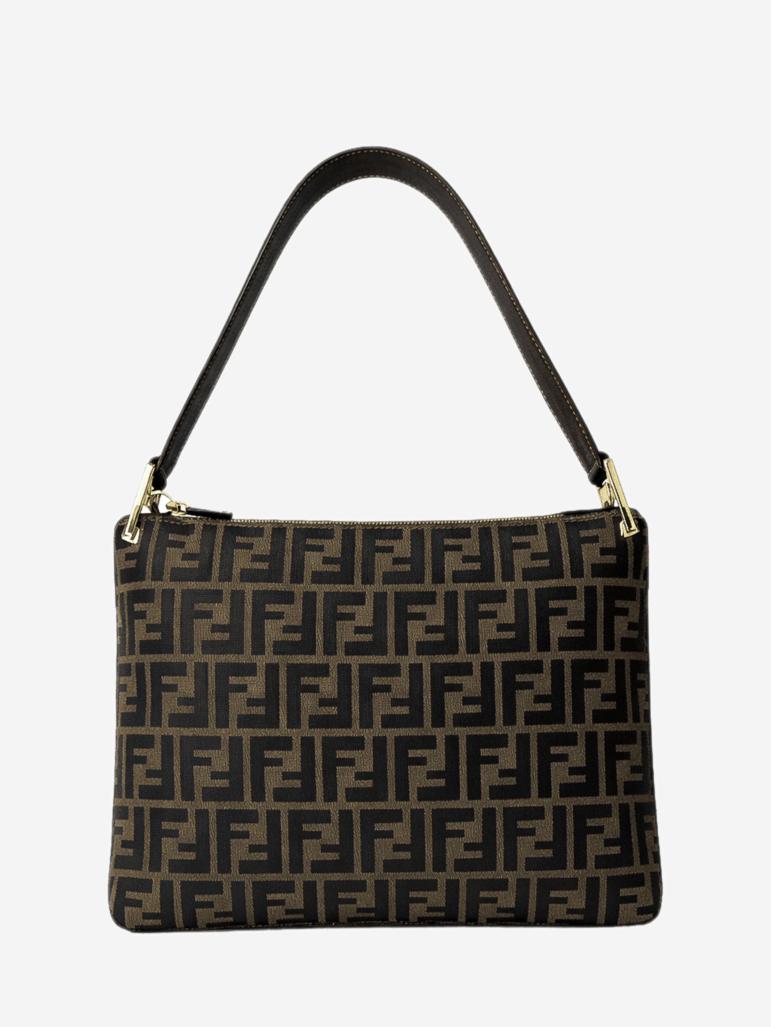 Fendi Brown FF Zucca nylon shoulder bag Size ONE SIZE - 1 Thumbnail