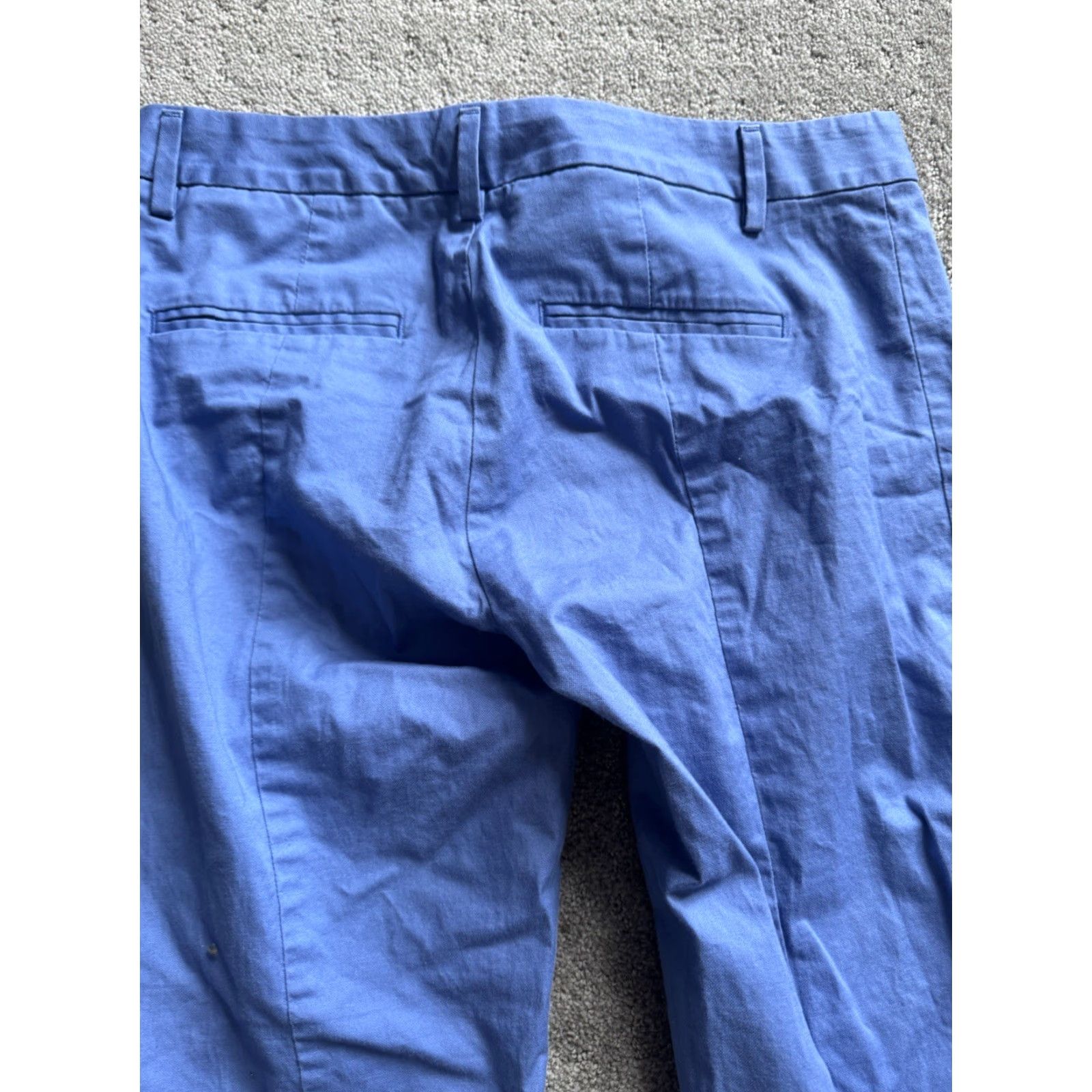 Gap VINTAGE Gap Slim Cropped Pants Women Size 4 Blue Cotton Blend Stretch Pockets 26in Inseam Slim-Fit Womens Size 27" / US 4 / IT 40 - 4 Thumbnail