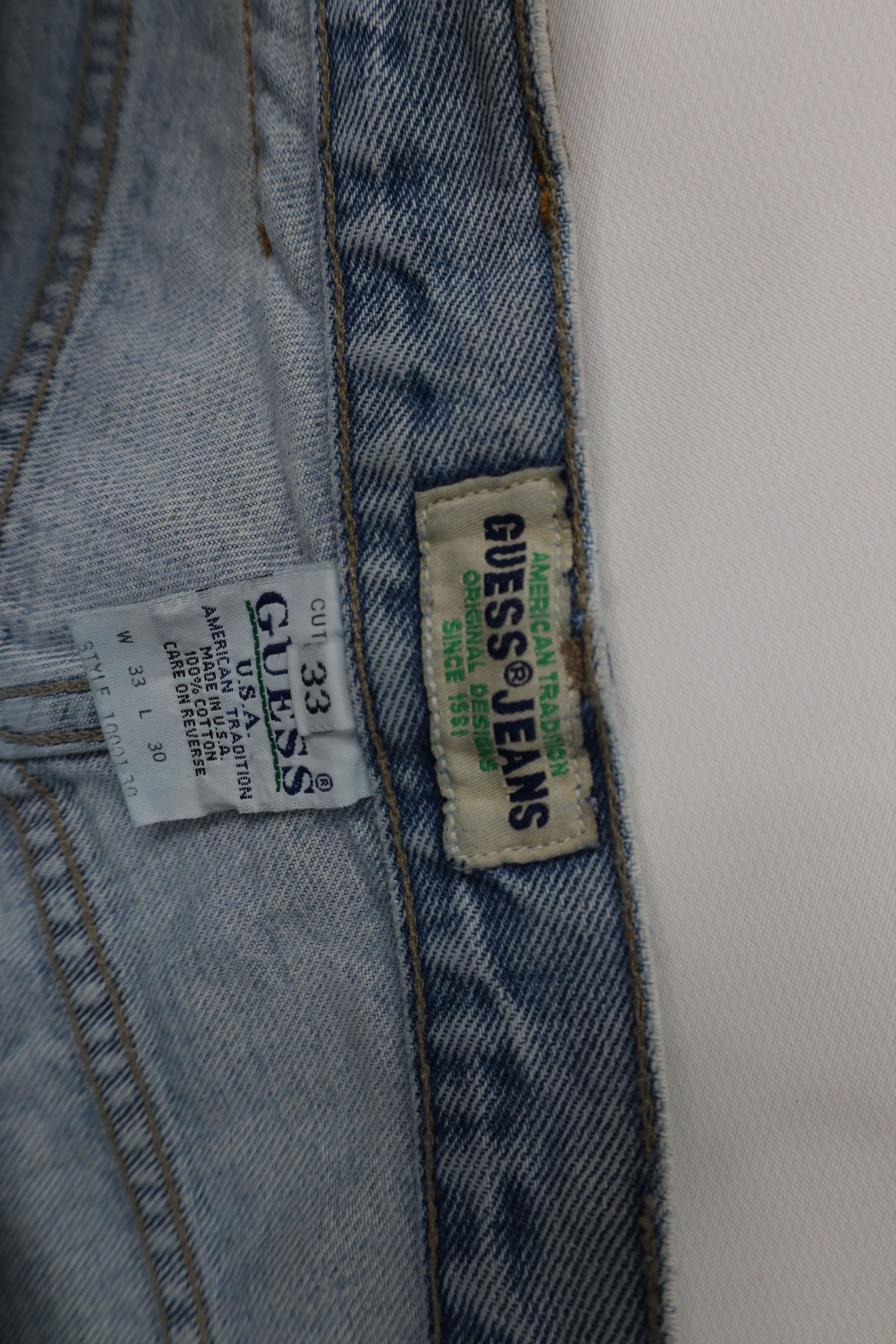 Guess Vintage 90s Guess Relaxed Fit Denim Jeans Blue Cotton USA Size US 33 - 11 Thumbnail