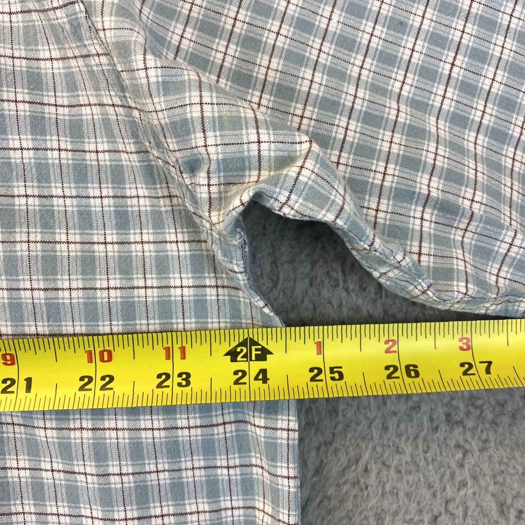 Vintage Columbia Men's Short Sleeve Plaid Cotton Shirt XL Casual Travel Workwear Blue Gray Size US XL / EU 56 / 4 - 5 Thumbnail