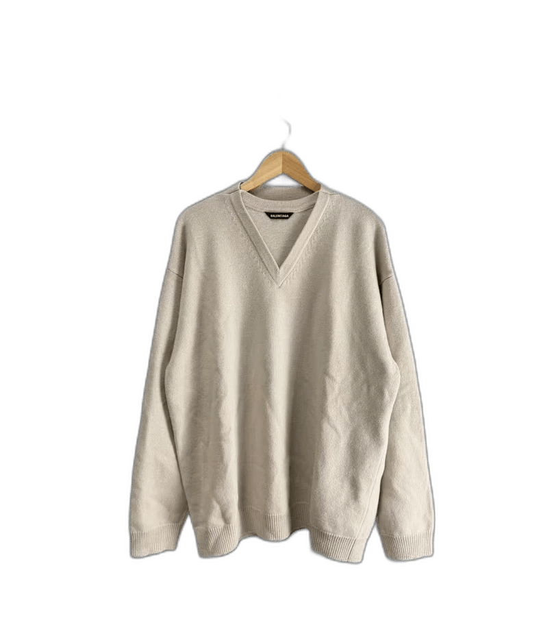 Balenciaga Beige Wool Sweater by Balenciaga Size US XS / EU 42 / 0 - 1 Thumbnail