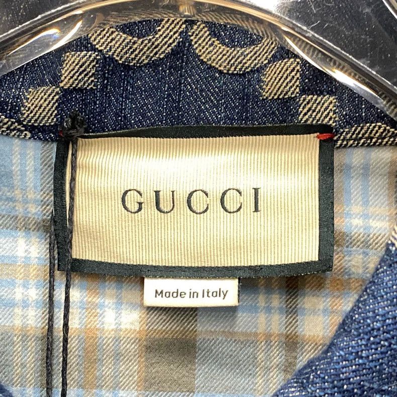 Gucci Gucci Popular blue old-fashioned full-print denim jacket 25 Size XS / US 0-2 / IT 36-38 - 3 Thumbnail