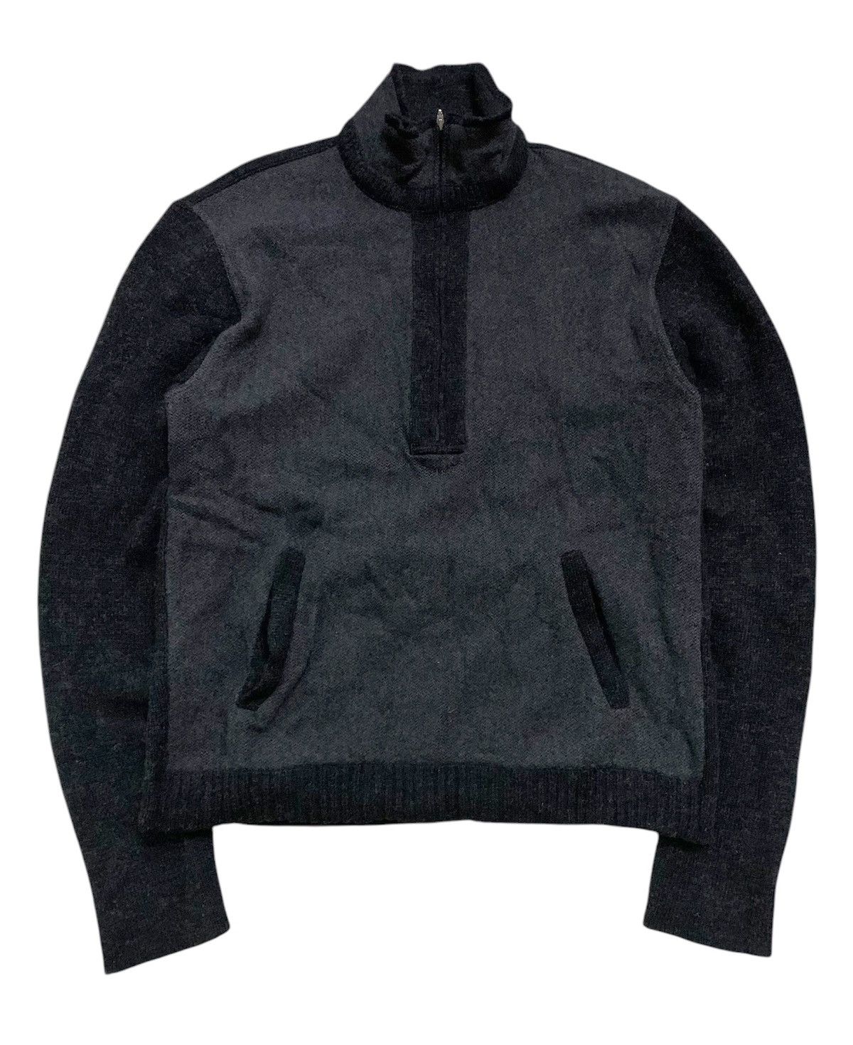 Yohji Yamamoto 💥Vintage PPFM Knitwear Wool Half Zipper Sweater Size M / US 6-8 / IT 42-44 - 5 Thumbnail