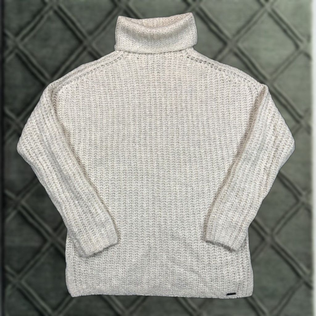 Abercrombie & Fitch Abercrombie & Fitch Sweater M Women Turtleneck Wool Blend Ivory Cream Pullover 90s Vintage? Size M / US 6-8 / IT 42-44 - 1 Thumbnail
