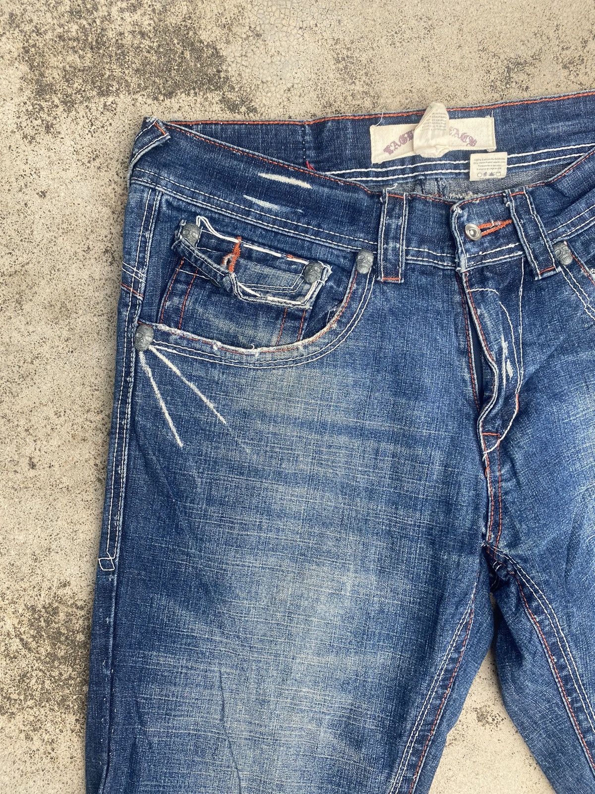 Japanese Brand Flare Jeans Raguna faded Bootcut Size US 32 / EU 48 - 8 Thumbnail