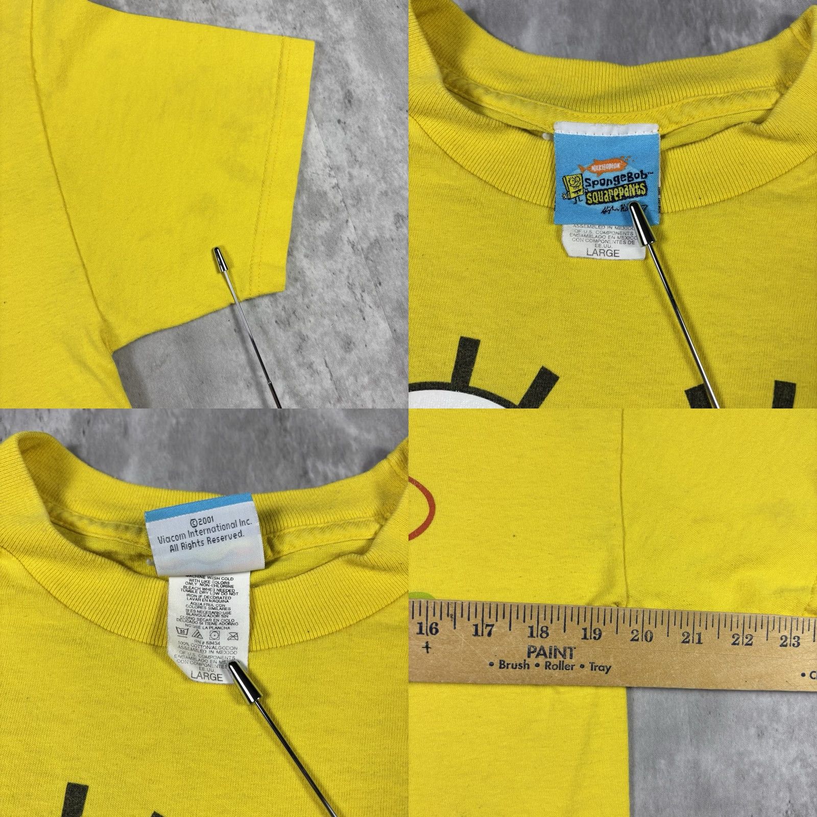 Vintage VINTAGE SpongeBob SquarePants T Shirt Yellow Cartoon Tv Promo Shirt Mens L Yellow 90s 2000s Size US L / EU 52-54 / 3 - 8 Thumbnail