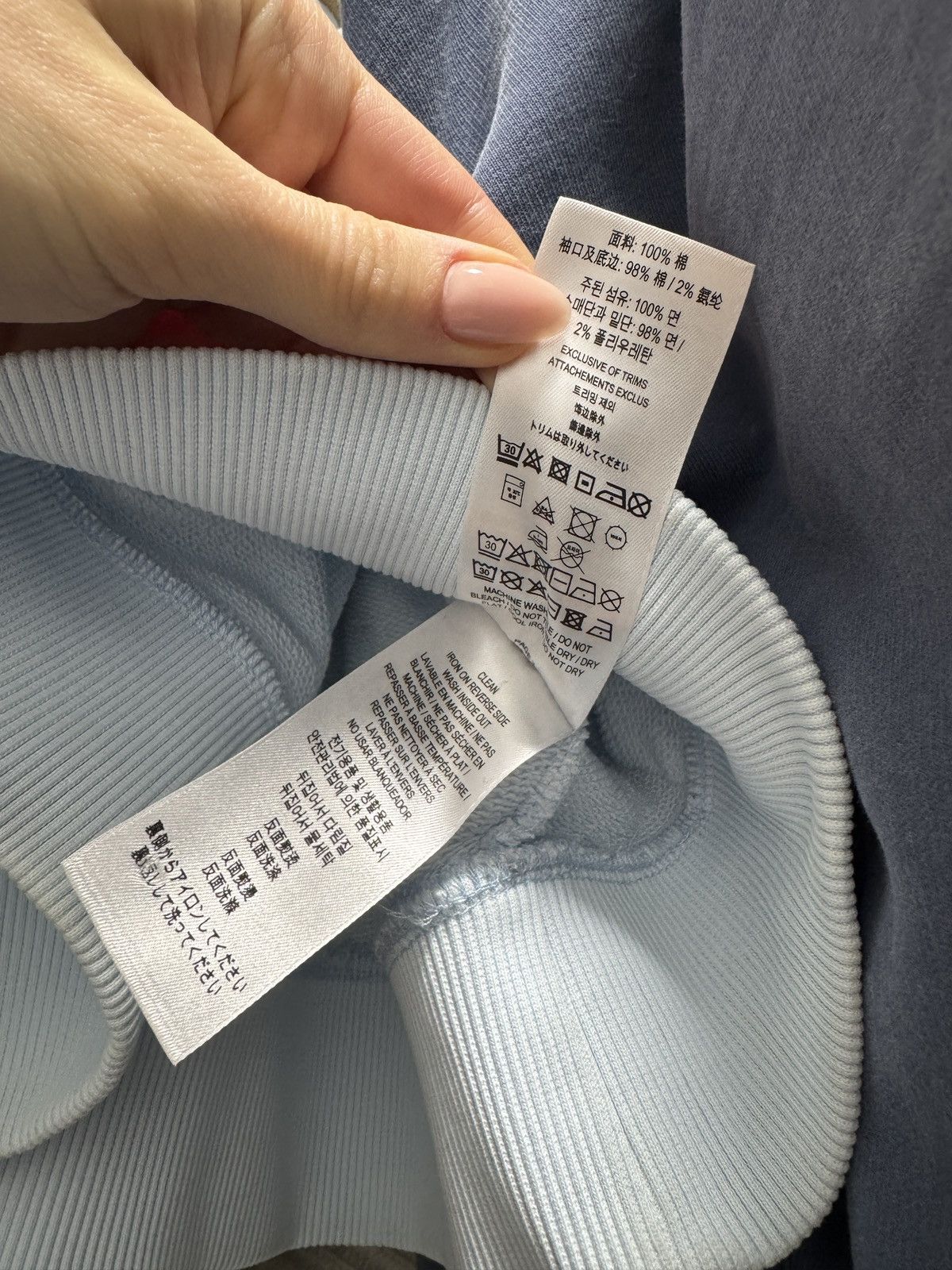 Burberry Burberry 23AW HoodiePatch Cotton Light Blue Brown Bicolor Size US XS / EU 42 / 0 - 13 Thumbnail