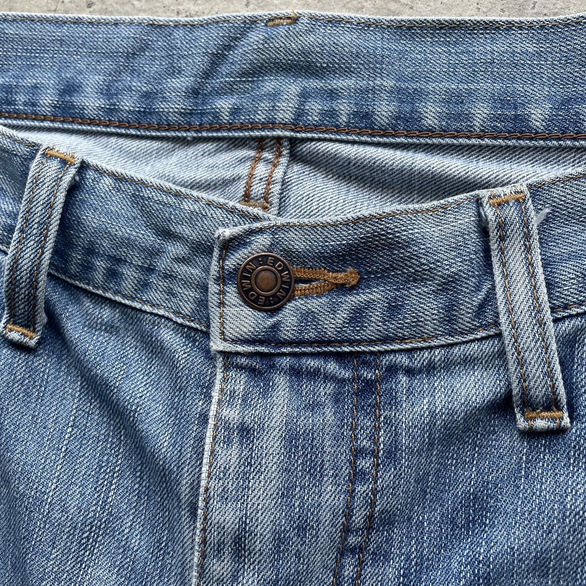 Edwin W42x31💥 Vintage Edwin Distressed Jeans Faded Denim Pants Size US 42 / EU 58 - 6 Thumbnail