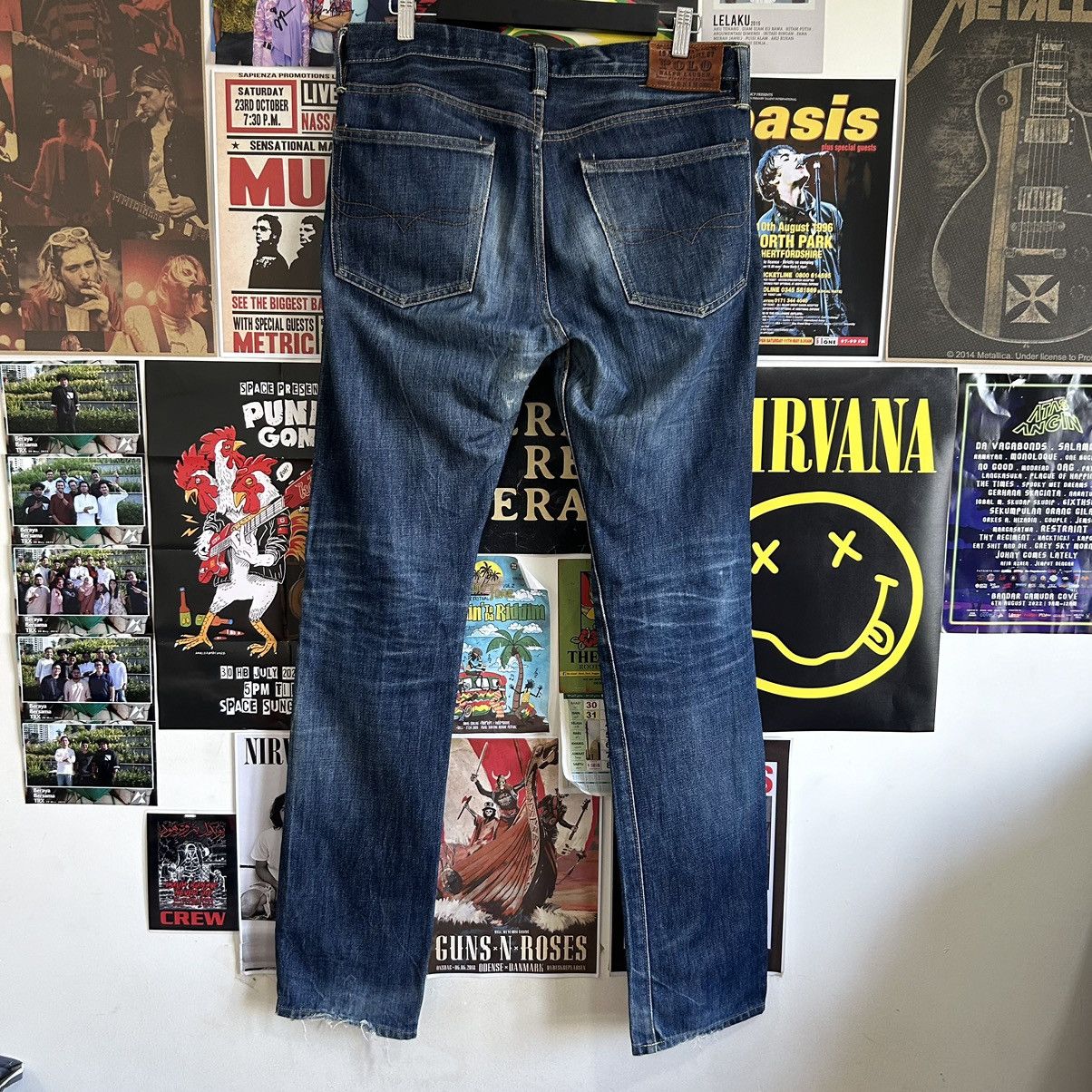 Ralph Lauren Vintage Polo Ralph Lauren Slim Fit Distressed Denim Size US 35 - 7 Thumbnail
