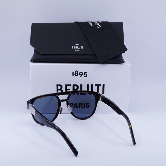 Berluti Berluti BL40002U 52V Sunglasses Havana Aviator Frame Size ONE SIZE - 9 Thumbnail