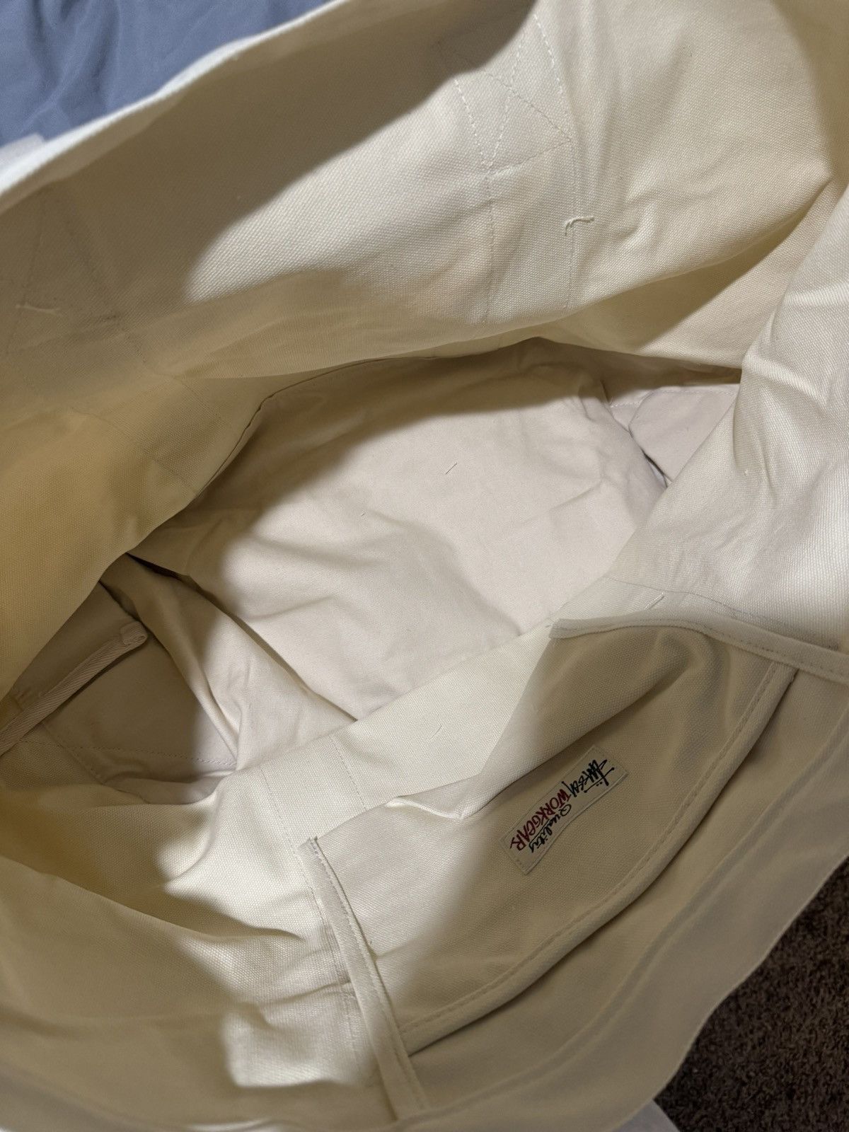 Stussy Large Beige Canvas Stussy Tote Bag Size ONE SIZE - 8 Thumbnail