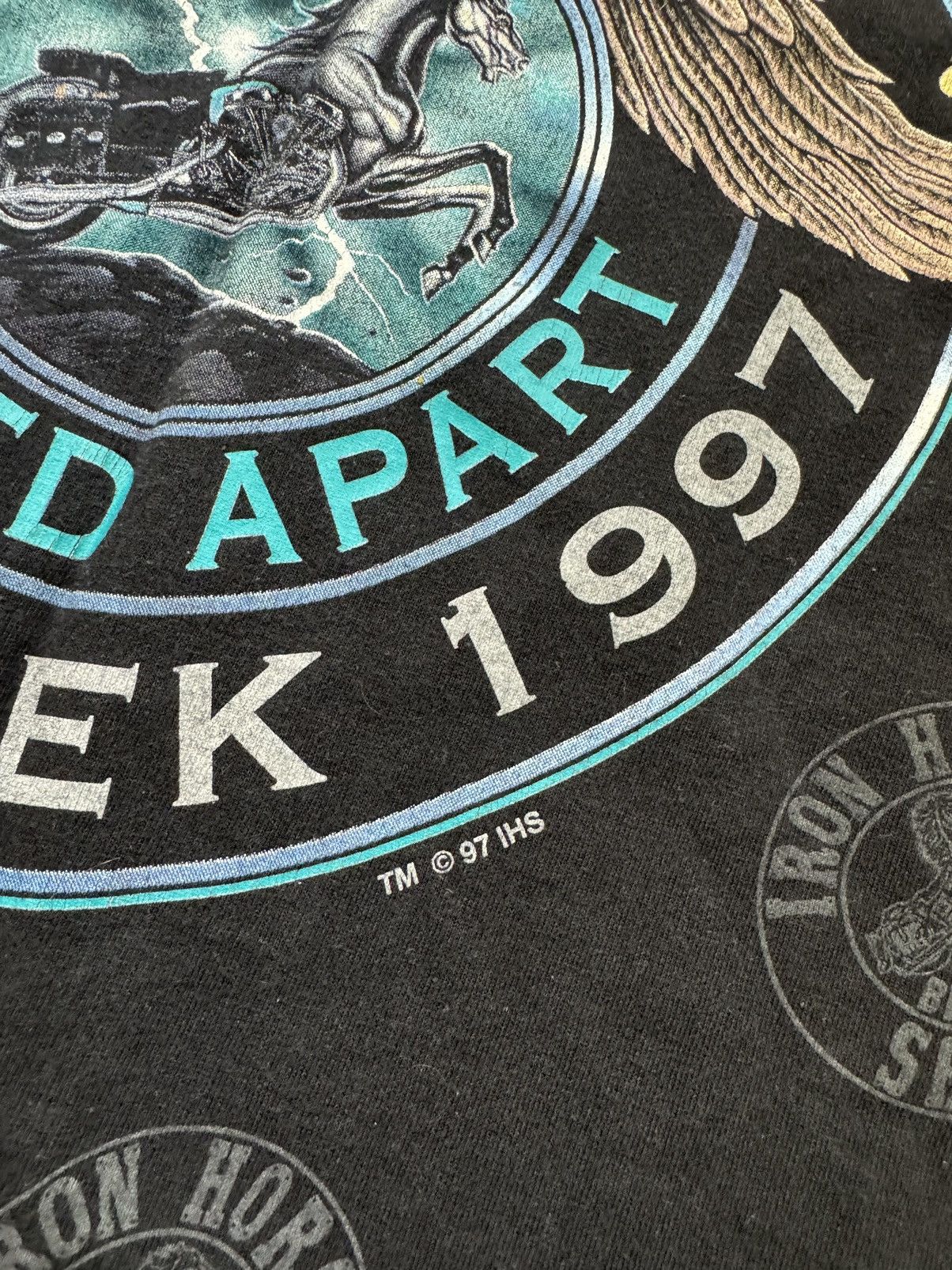 Vintage Vintage 1997 Iron Horse Saloon Bike Week 90s Rare AOP Shirt Size US XL / EU 56 / 4 - 7 Thumbnail