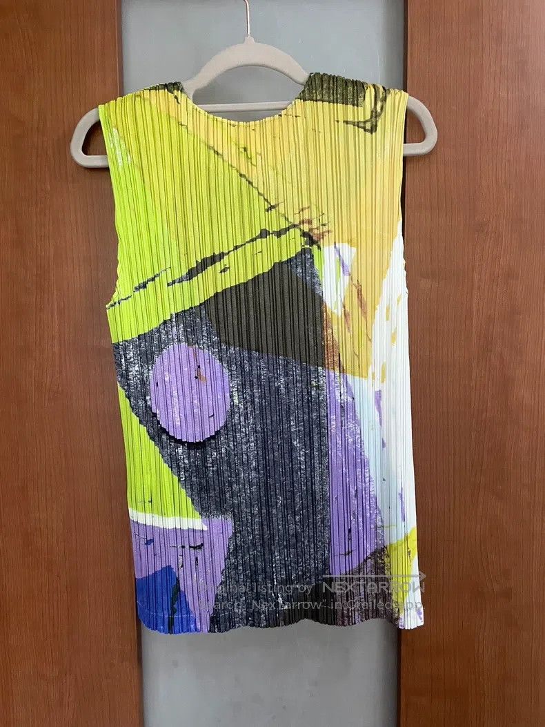 Issey Miyake Issey Miyake Oil Painting Color Block Tank Top Size L / US 10 / IT 46 - 2 Thumbnail