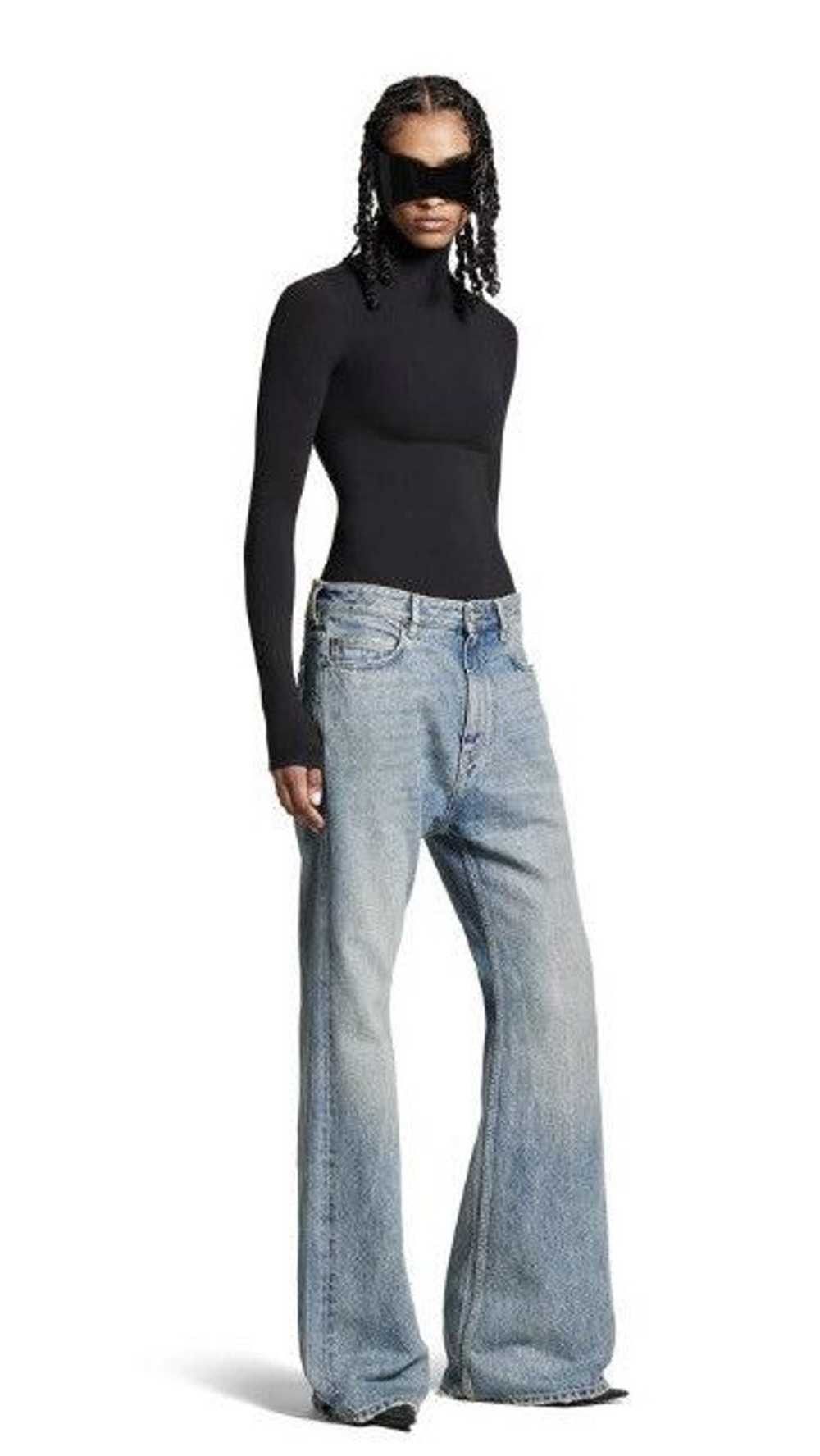 Balenciaga o1tr1nto0526 Flared Pants in Blue Size 25" / US 0 / IT 36 - 2 Thumbnail