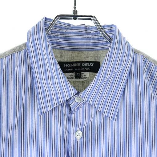 Comme des Garcons Homme Plus Shirt Back Switch Striped Long Sleeve Size US XS / EU 42 / 0 - 3 Thumbnail