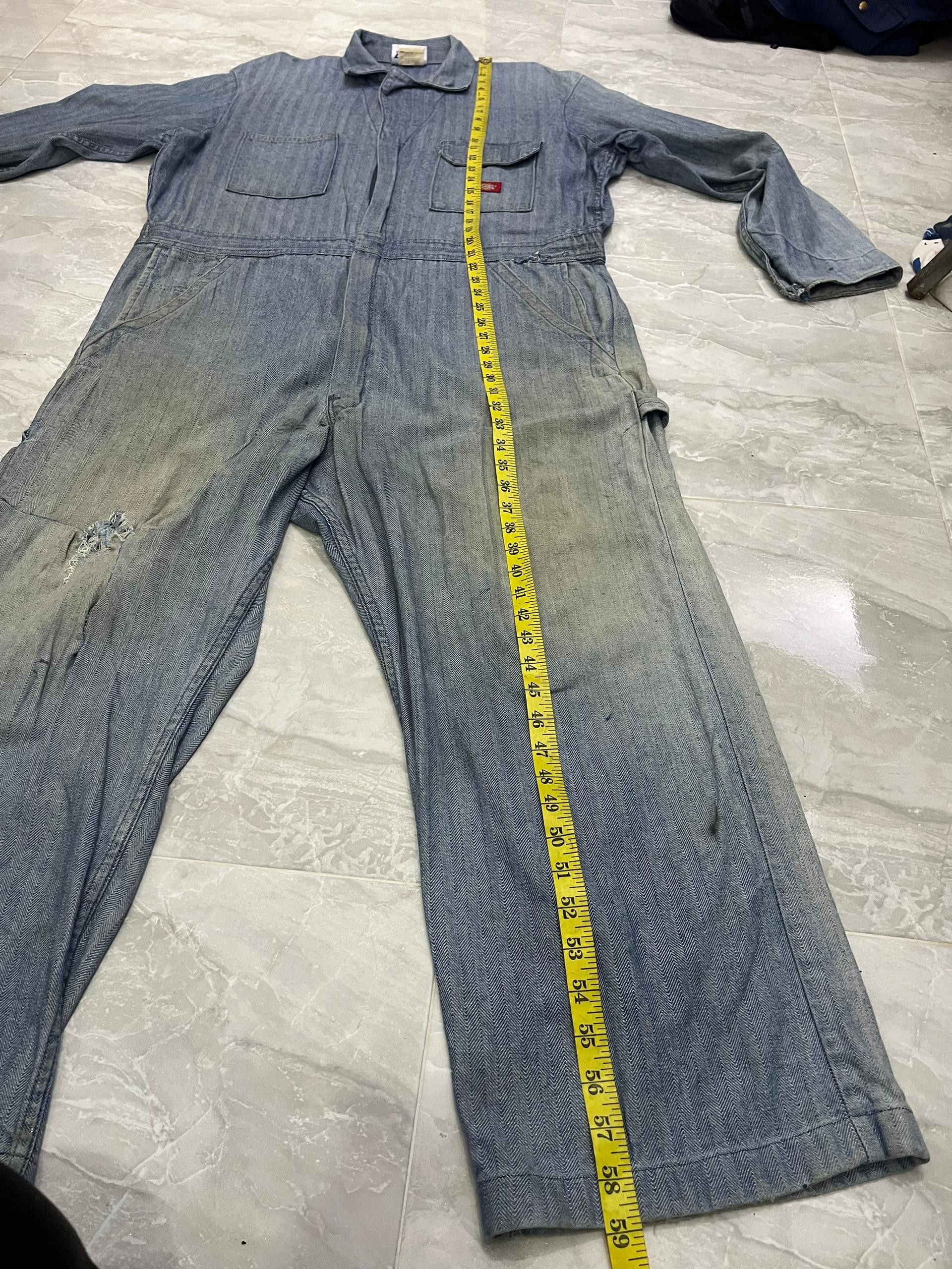 Dickies Vintage Dickies Herringbone Denim Coverall Size US 42 / EU 58 - 22 Thumbnail