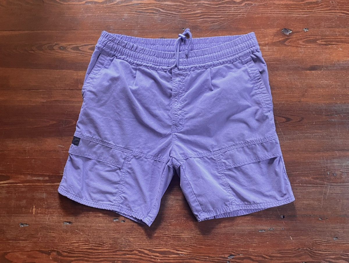 Bugle Boy × Vintage Vintage 80’s Bugle Boy Purple Wide Leg Cargo Shorts Size US 38 / EU 54 - 2 Thumbnail
